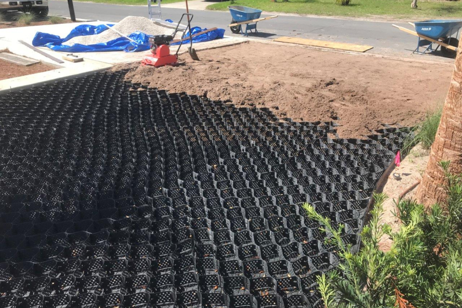 gravel driveway grid